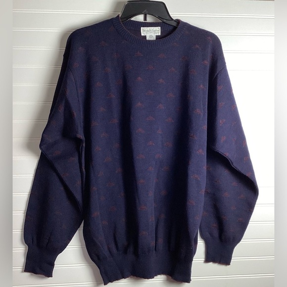 Tricots St Raphael Nordstrom Pure New Wool Sweater Chunky Grandpa Men's Large - Picture 8 of 9